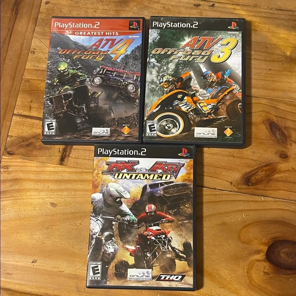 ATV PlayStation 2 Games Bundle, ATV3,ATV4,MX vs ATV Untamed